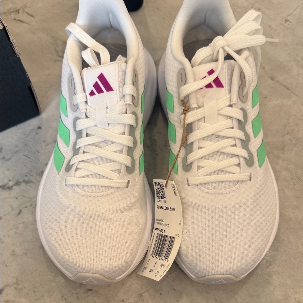 adidas Run Falcon 3.0 Running Shoes with Mint and Pink Accents